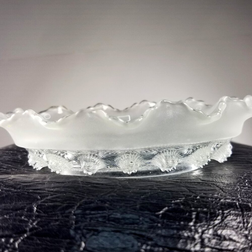 5"Oval Bon Bon Dish in the Catherine Pattern by Bagley Glass 1930s English Glass
